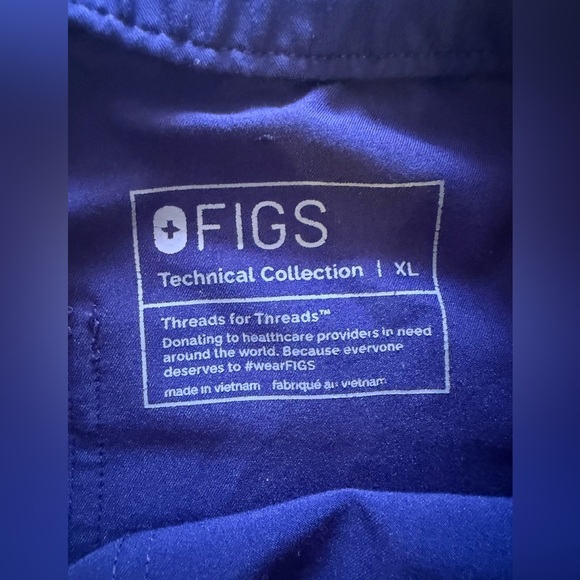 Figs Technical Collection Scubs Pants Navy Size XL Inseam 32 - Picture 12 of 16